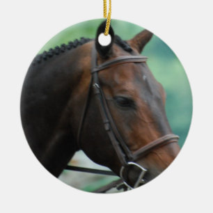 Ursnygg Warmblood hästprydnad Julgransprydnad Keramik
