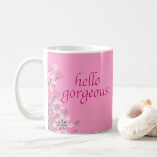 Ursnygga hejer för typografirosaglitter kaffemugg