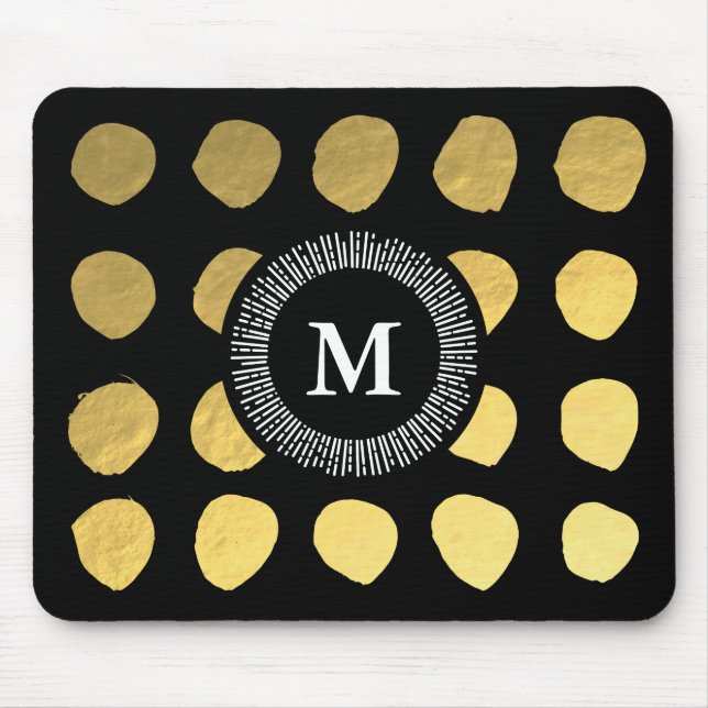 Ursnygga svart guld- Mousepad för ditt kontor Musmatta (Framsidan)