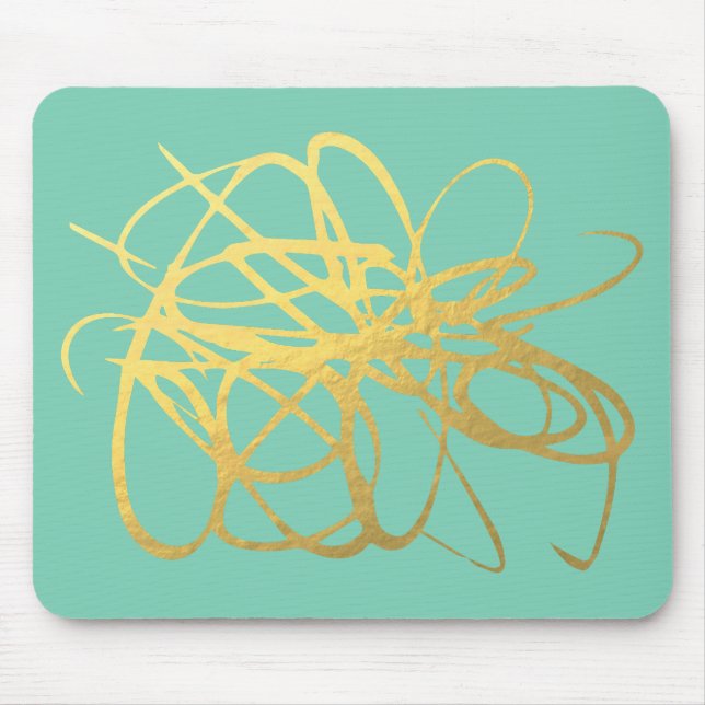 Ursnygga svart guld- Mousepadf för ditt kontor Musmatta (Framsidan)