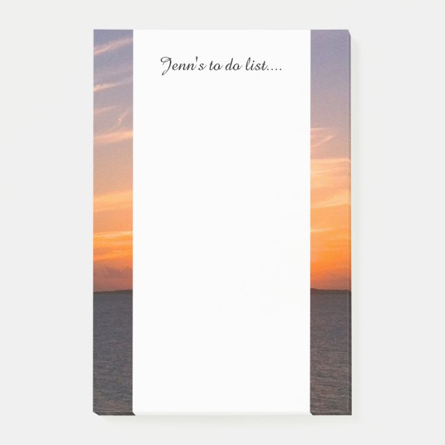 Ursnygga Turks för solnedgång | och Caicos foto Post-it Block (Framsida)