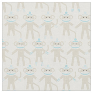Ursnyggt babysock monkeymönster tyg