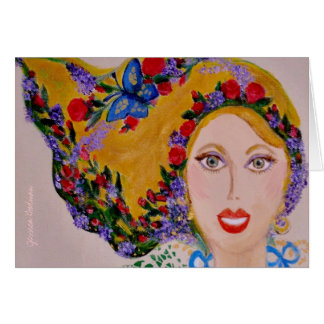 Ursnyggt i grönt hälsningskort