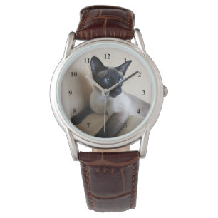 Ursnyggt Siamese kattansikte Armbandsur