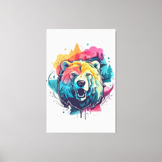 Urso vibrante canvastryck