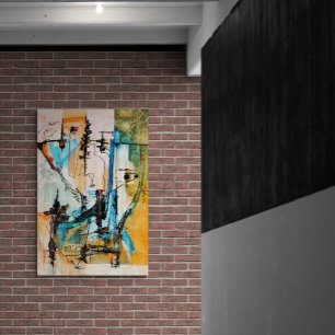 Ursprunglig akrylmålning vid Poster Papper (projek