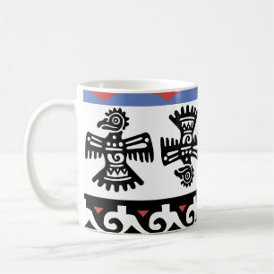 Ursprunglig amerikansk etnisk illustration kaffemugg