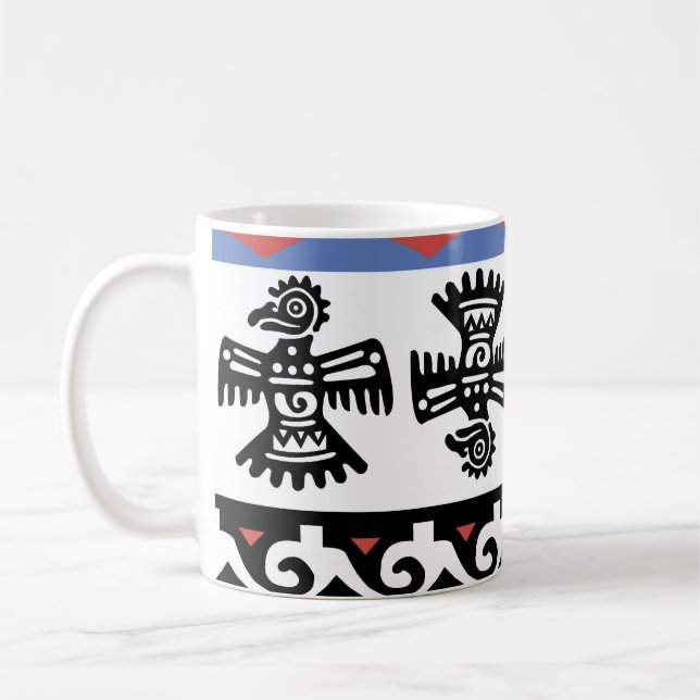Ursprunglig amerikansk etnisk illustration kaffemugg (Vänster)