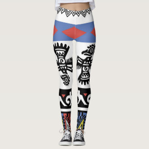 Ursprunglig amerikansk etnisk illustration leggings
