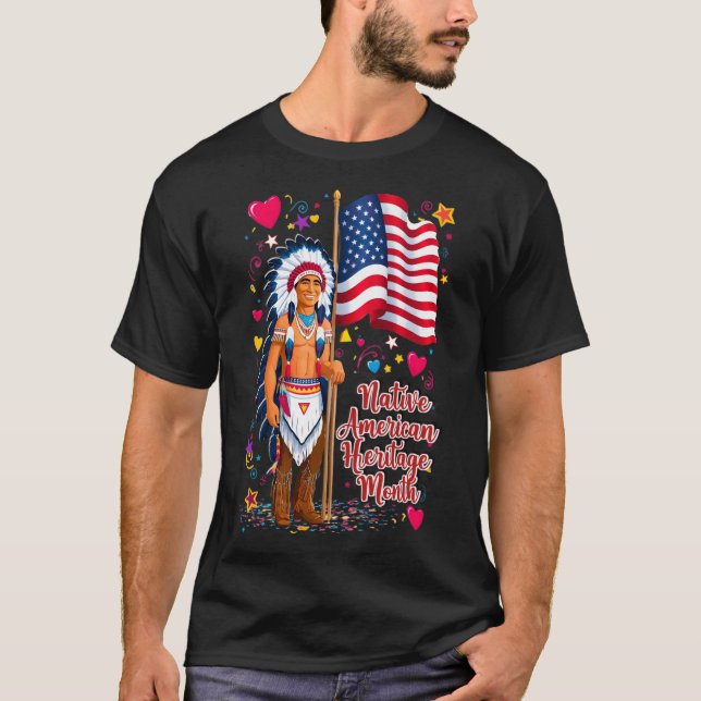 Ursprunglig amerikansk kulturarvsmånad PrideT-Shir T Shirt (Framsida)