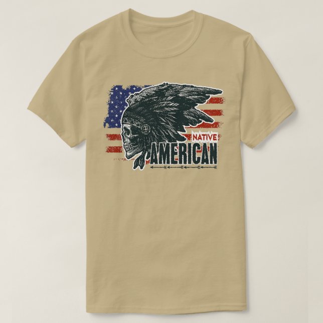 Ursprunglig amerikansk skull 5 t shirt (Design framsida)