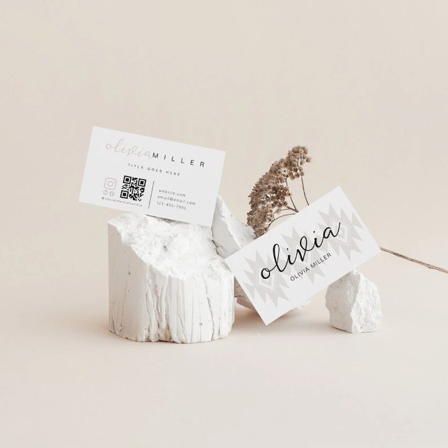 Ursprunglig amerikansk symbol, inhemsk QR-kod Visitkort (Skapare uppladdad)