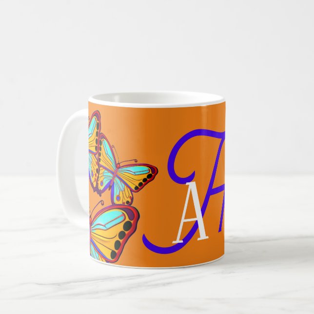 Ursprunglig Anpassningsbar Butterfly Kaffemugg (Framsida vänster)