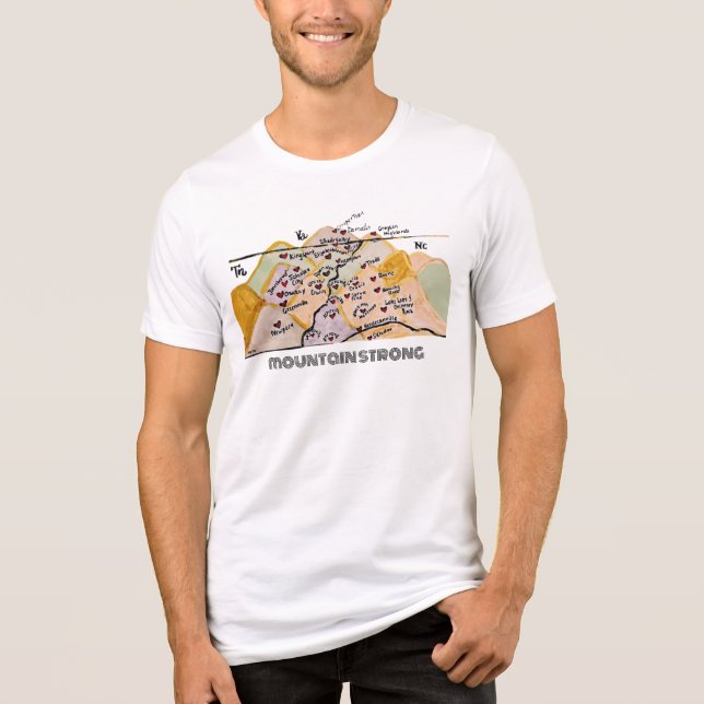 Ursprunglig bergsutformning t shirt (Framsida)