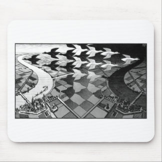 Ursprunglig berömd rita "dag och natt" musmatta