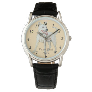 ursprunglig bild av vit amerikansk bulldog armbandsur