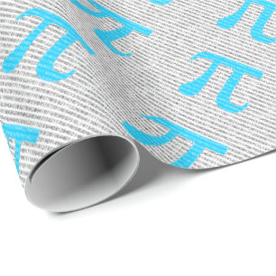 Ursprunglig blå siffer pi-dag matematisk symbol presentpapper