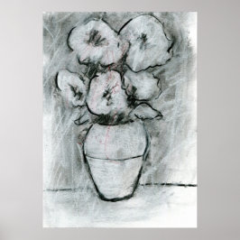 Ursprunglig blomma Teckning Poster
