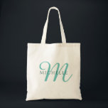 Ursprunglig budget för handskrivet monogram tygkasse<br><div class="desc">Modern Minimalistisk handskriven första Elegant i Brev Monogram Modern Mall Shopping Gift Budget Tote Bag.</div>