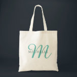 Ursprunglig budget för handskrivet monogram tygkasse<br><div class="desc">Modern Minimalistisk handskriven första Elegant i Brev Monogram Modern Mall Shopping Gift Budget Tote Bag.</div>