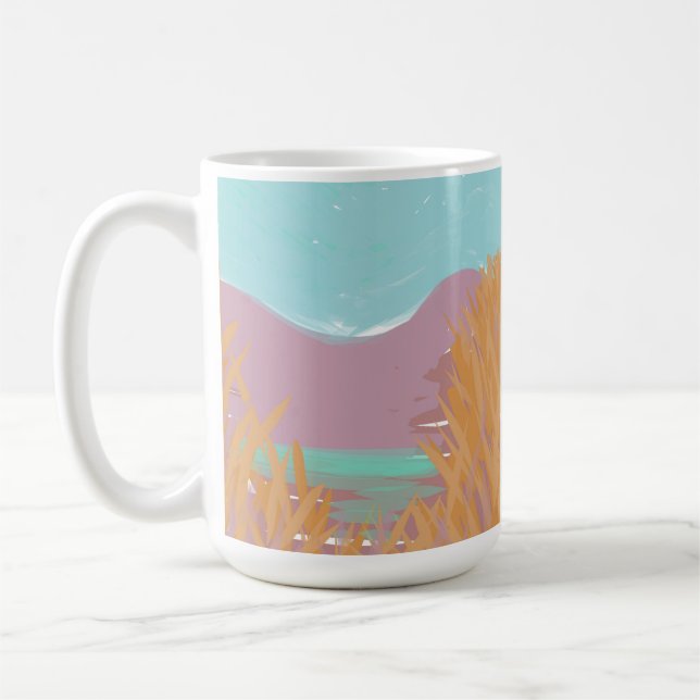 Ursprunglig Contemporary "Sjö"-teckningen Kaffemugg (Vänster)