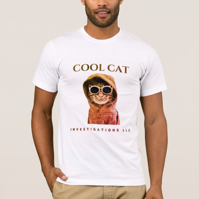 Ursprunglig Coola Katt logotyp - nedfläckad sunset T Shirt (Framsida)