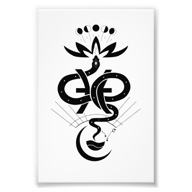 Ursprunglig design för 2025 års Snake-utskrift, Pi Fototryck (Framsidan)