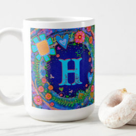 Ursprunglig Dragonfly Monogram Inspiritivitetskaff Kaffemugg