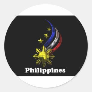 Ursprunglig filippinsk Logotyp. Mabuhay Pilipinas! Runt Klistermärke