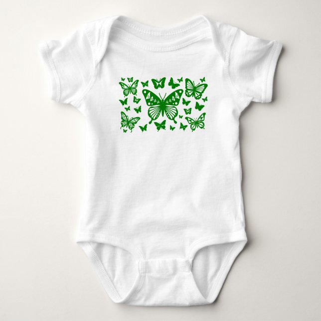 Ursprunglig fjärilstanke i Grönt T Shirt (Framsida)