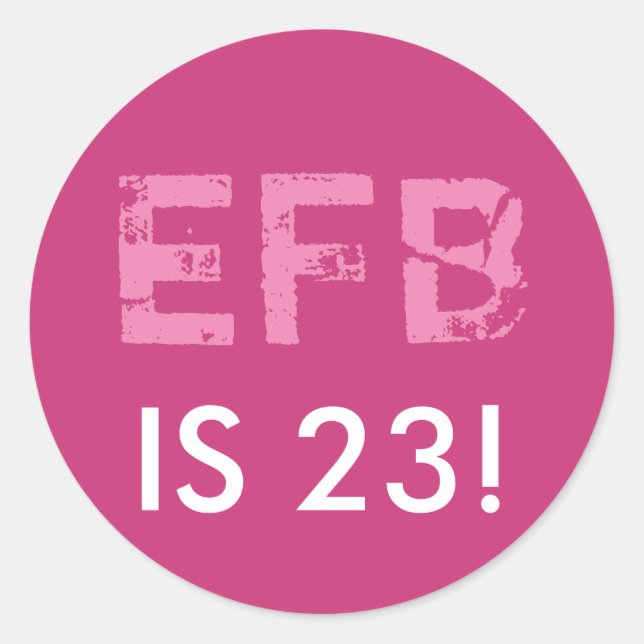 Ursprunglig födelsedagsrund fästare runt klistermärke (Framsida)