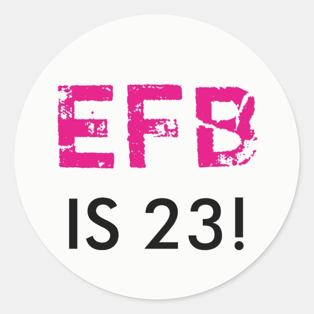 Ursprunglig födelsedagsrund fästare runt klistermärke (Framsida)