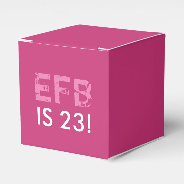 Ursprunglig förmånslåda på födelsedagen - Rosa Presentaskar (Framsidan Sidan)