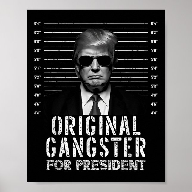 Ursprunglig Gangster för president Donald Trump Mu Poster (Framsidan)