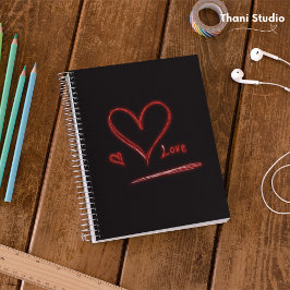 Ursprunglig handdrad Kärlek Heart Modern minimalis Anteckningsbok