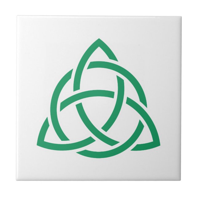 Ursprunglig ikonen för grönt av Celtic Triquetra K Kakelplatta (Framsidan)