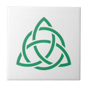 Ursprunglig ikonen för grönt av Celtic Triquetra Kakelplatta