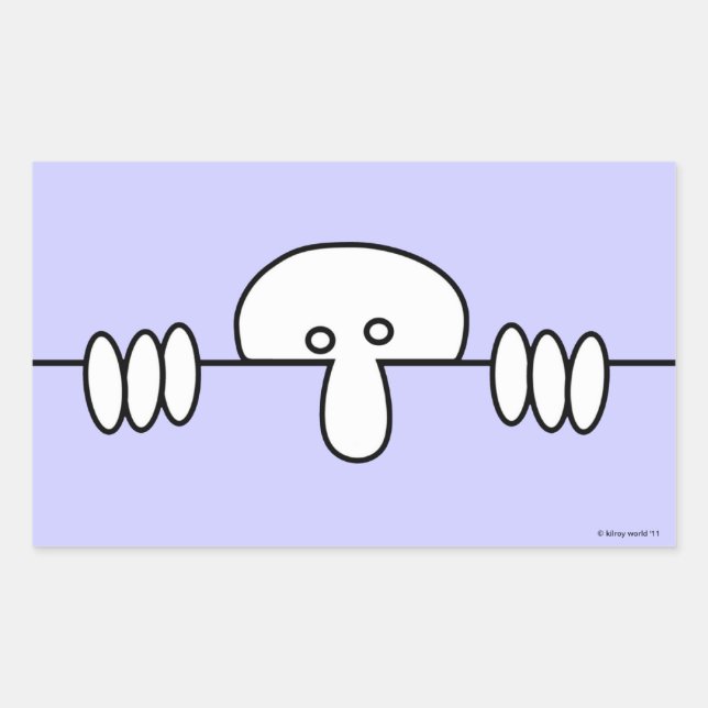 Ursprunglig Kilroy Sticker Rektangulärt Klistermärke (Framsida)