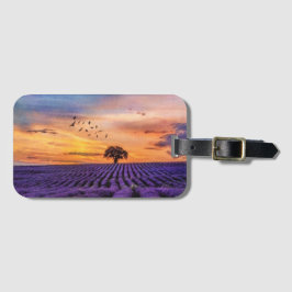 Ursprunglig konst Lone Träd fredliga landskap      Bagagebricka