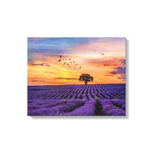 Ursprunglig konst Lone Träd fredliga landskap