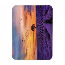 Ursprunglig konst Lone Träd fredliga landskap  