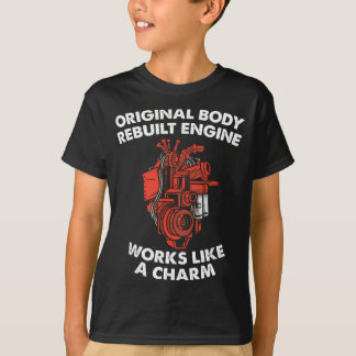 Ursprunglig kroppsrekonstruerad motor, öppen hjärt t shirt