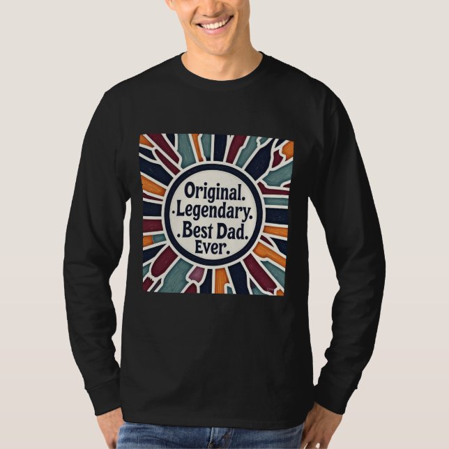 Ursprunglig Legendary Best Pappa någonsin Fars dag T Shirt (Framsida)