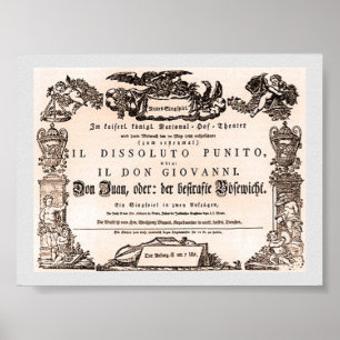 Ursprunglig leksedel, Don Giovanni, Wienpremiär Poster