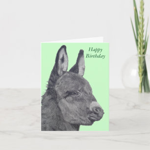 ursprunglig levande teckning av Cute donkey Kort