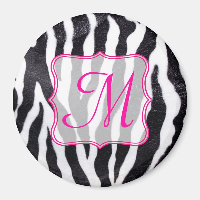 Ursprunglig magnet för Zebra Rand Animal Print Mon (Framsidan)