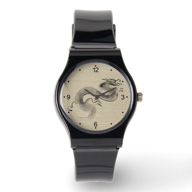 Ursprunglig målarfärg på kinesiska draken Årets fö Armbandsur (Framsida)