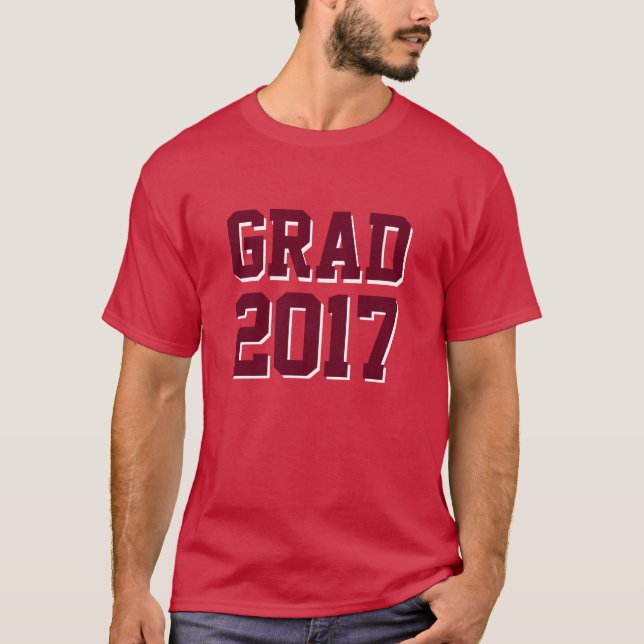 Ursprunglig malltext och årsklass 2017 t-shirt (Framsida)