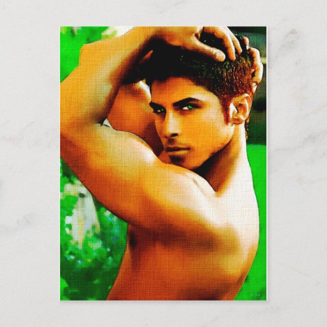 Ursprunglig målning - arabiska mörker vykort (Framsida)