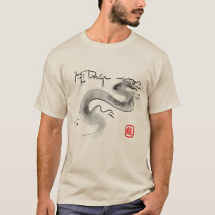Ursprunglig målning kinesiska draken år födelsedag t shirt